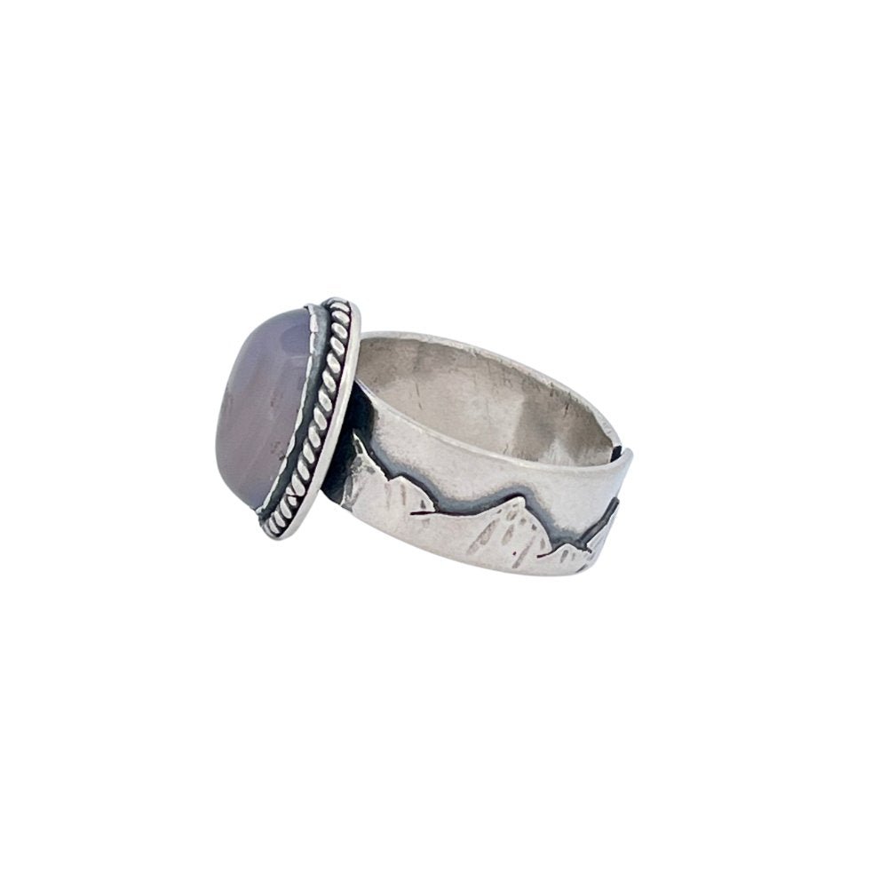 Chalcedony Mountain Silver RIng -