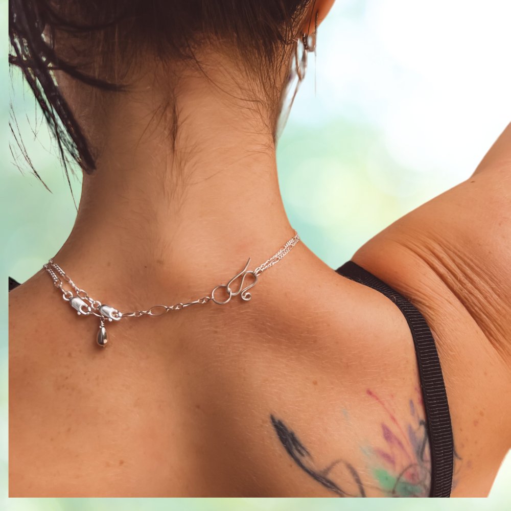 Silver chain extender - necklace De-tangler -