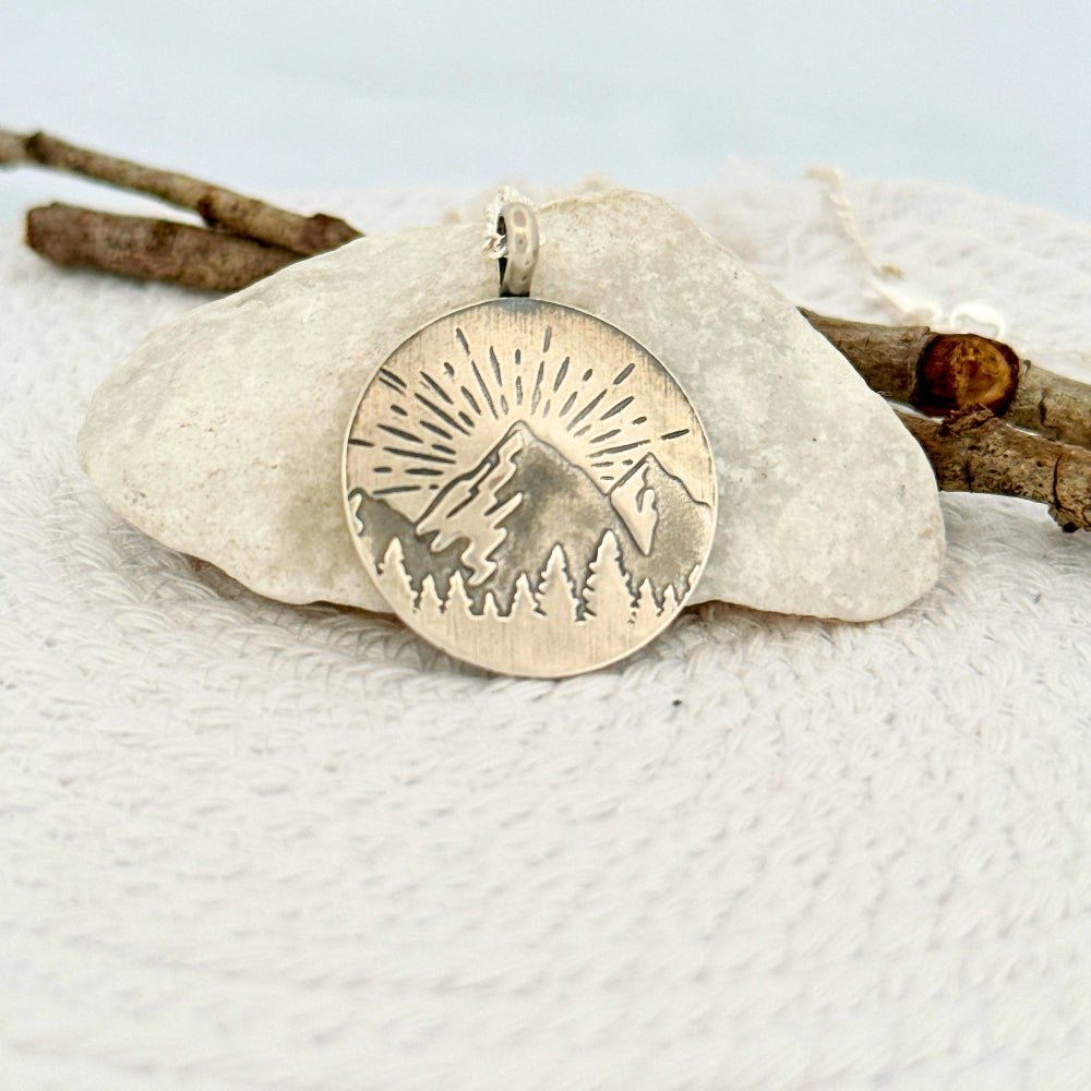 Silver Mountain Forest Necklace -