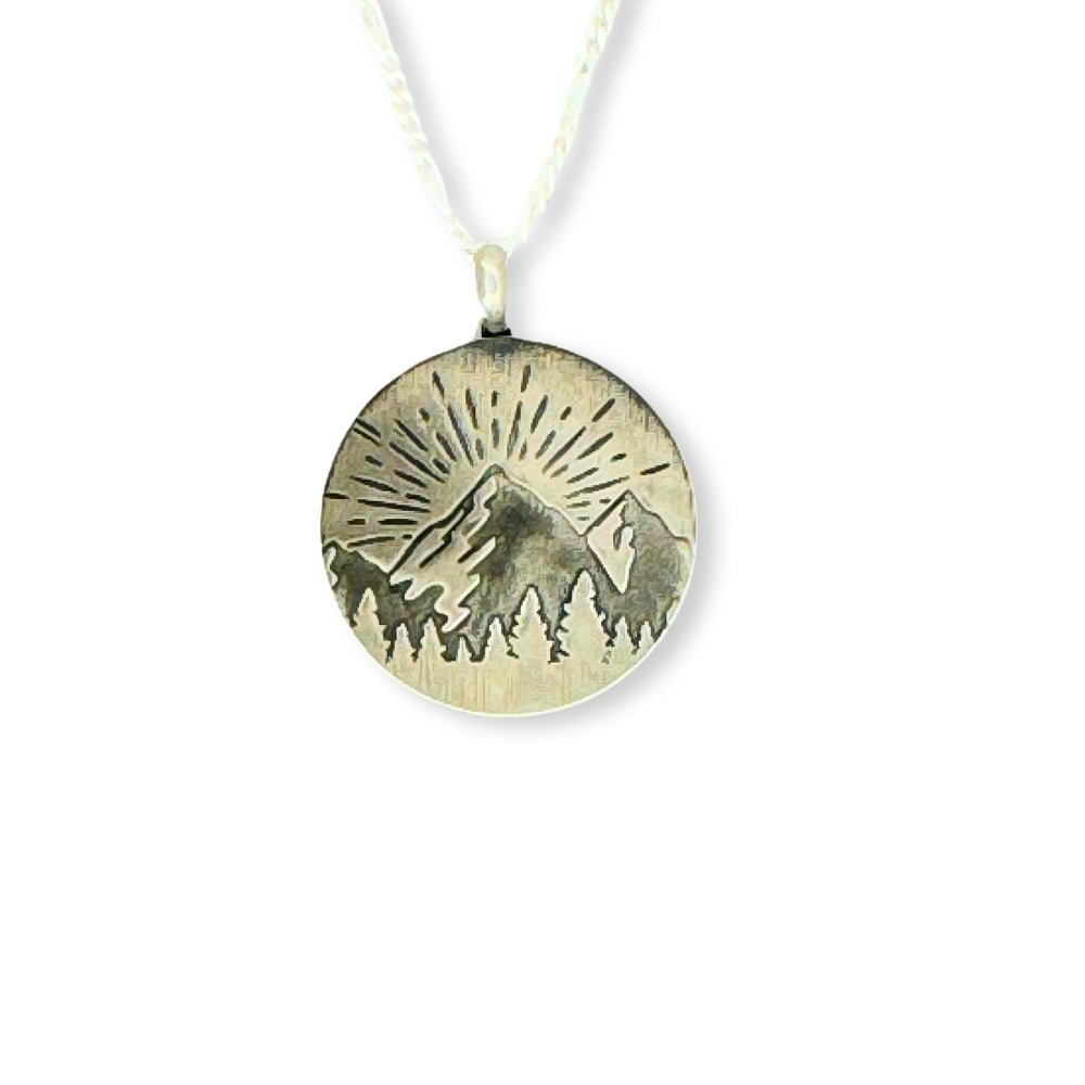 Silver Mountain Forest Necklace -