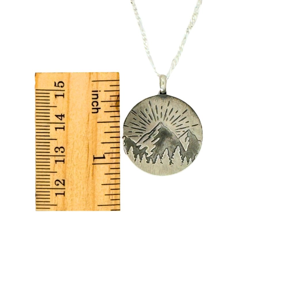 Silver Mountain Forest Necklace -