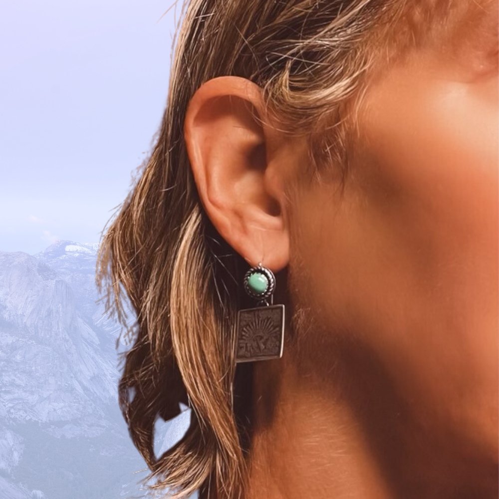 Sunshine Mountain Silver Earrings -